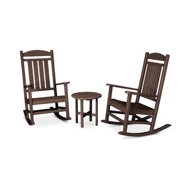 POLYWOOD Presidential 3-Piece Rocker Set - Mahogany